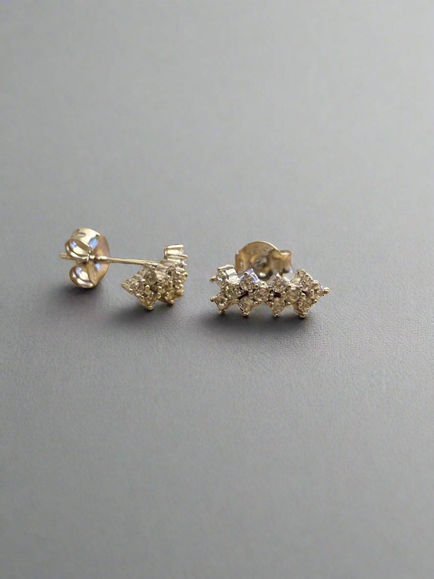 CZ Stud Hoops