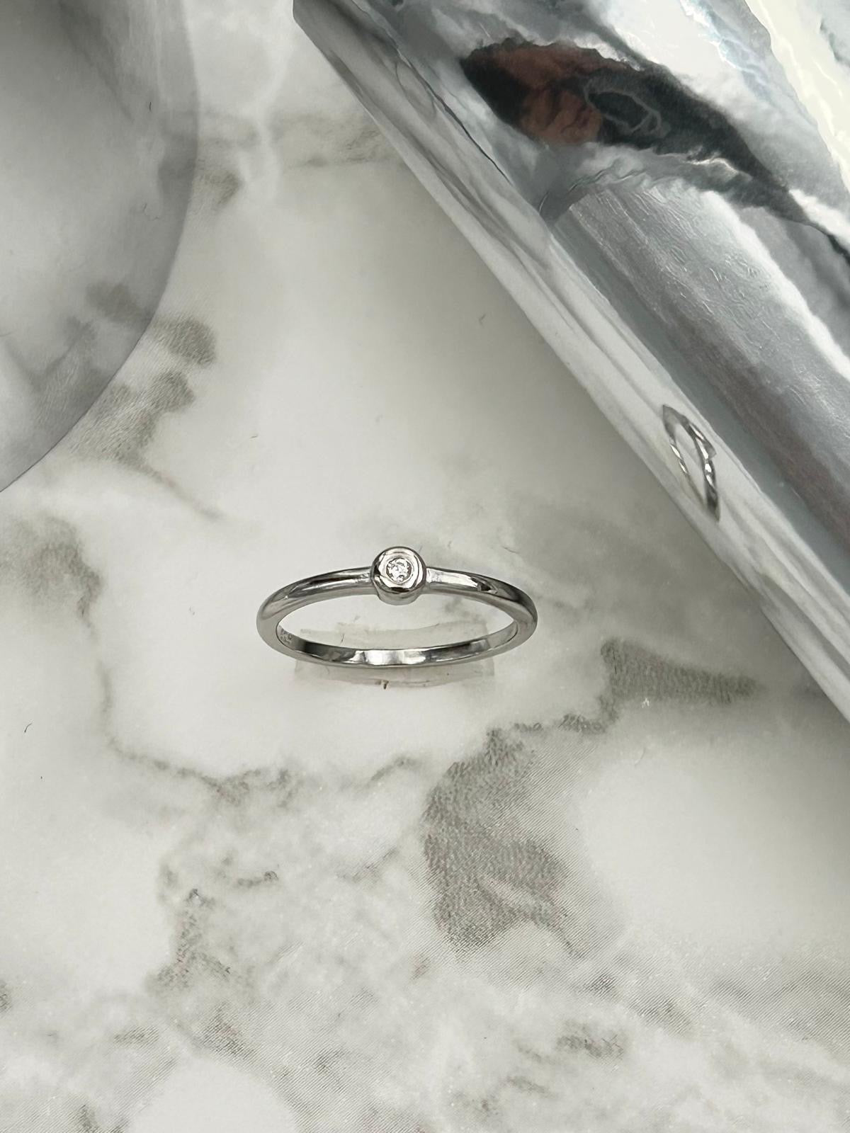 Solitaire Bezel Set Cubic Zirconia