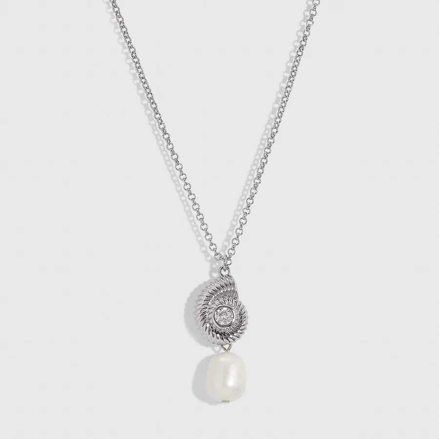 Seashells & Freshwater Pearl pendant necklace