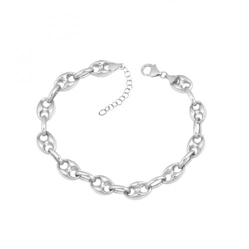 Sterling Silver Hollow Puffed Gucci Chain