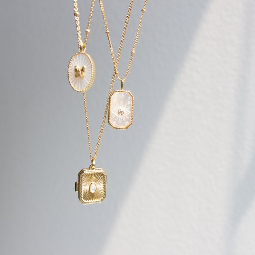 Sterling Silver Gold Vermeil Evil Eye Mother of Pearl