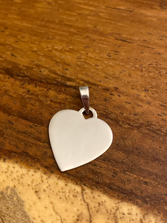 Engravable Heart Pendant