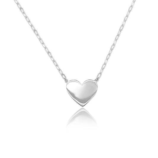 Sterling Silver Heart of Gold Necklace
