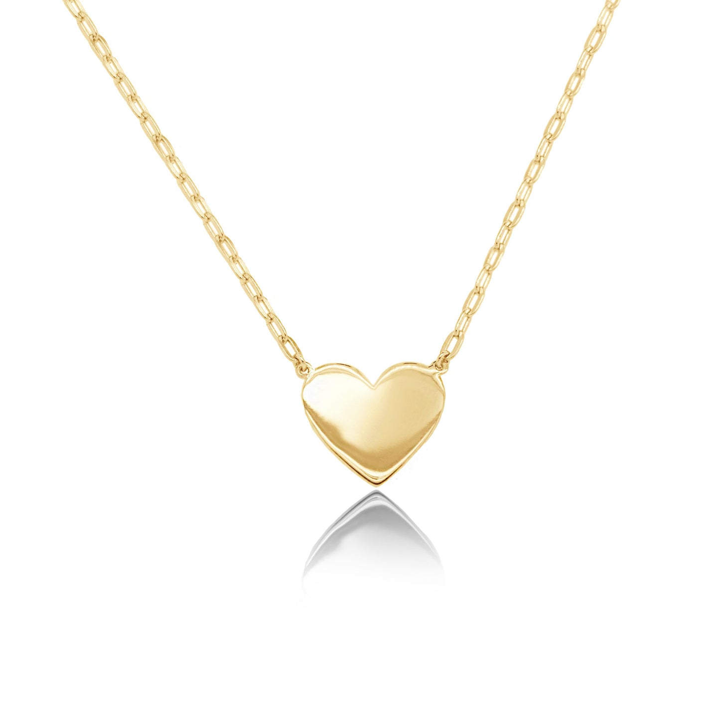 Sterling Silver Heart of Gold Necklace