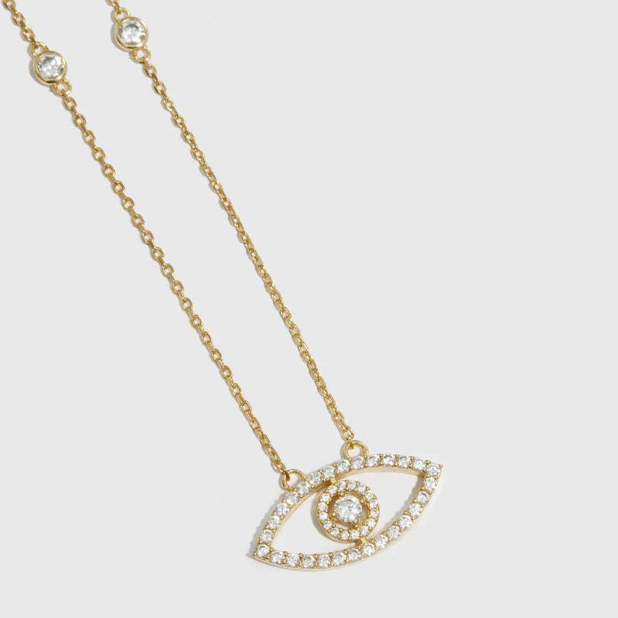 Evil Eye Pavé Necklace