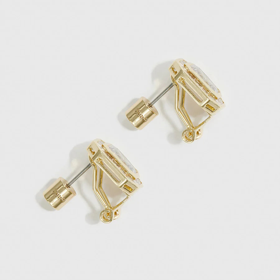 Baguette-Cut Pavé Stud Earrings