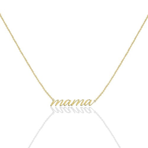 10kt Gold Script Mama Necklace