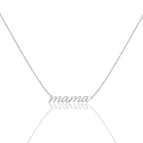 10kt Gold Script Mama Necklace