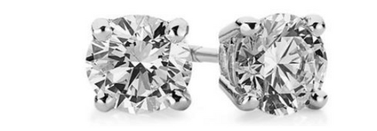 14kt White Gold 0.50ct Natural Diamond Studs