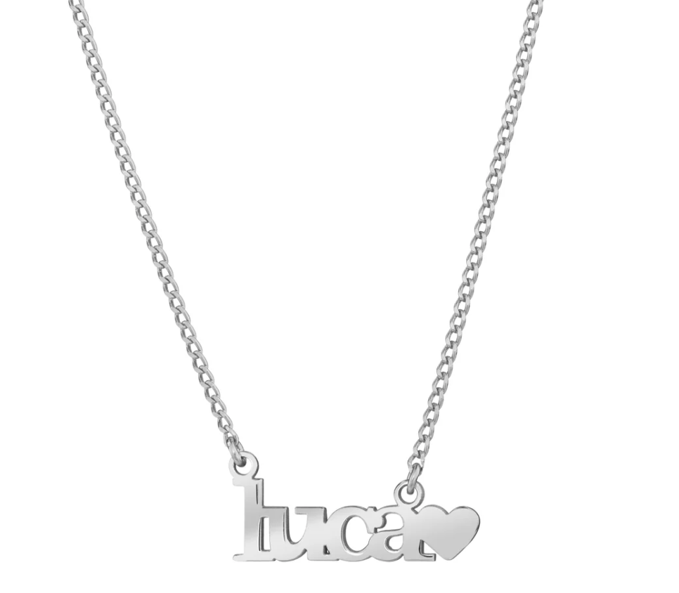 Personalized Lowercase Name Heart Necklace