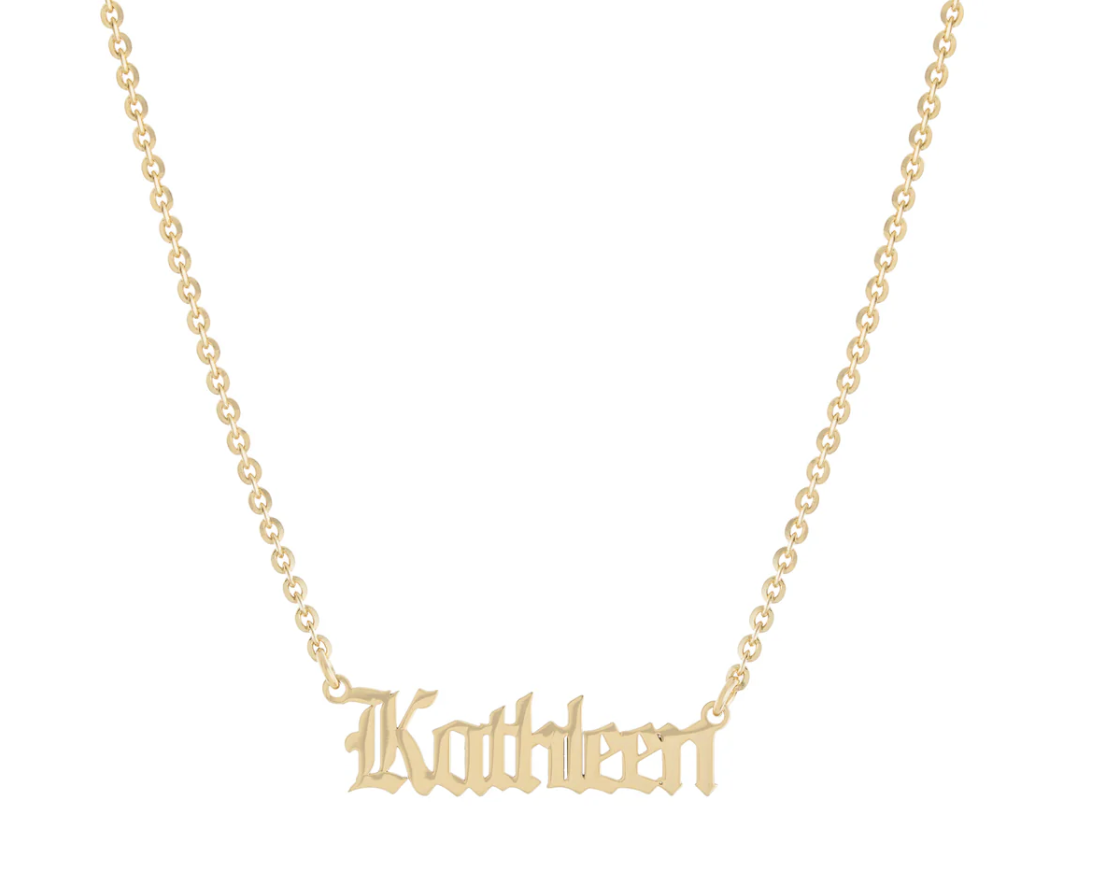 Personalized Gothic Nameplate