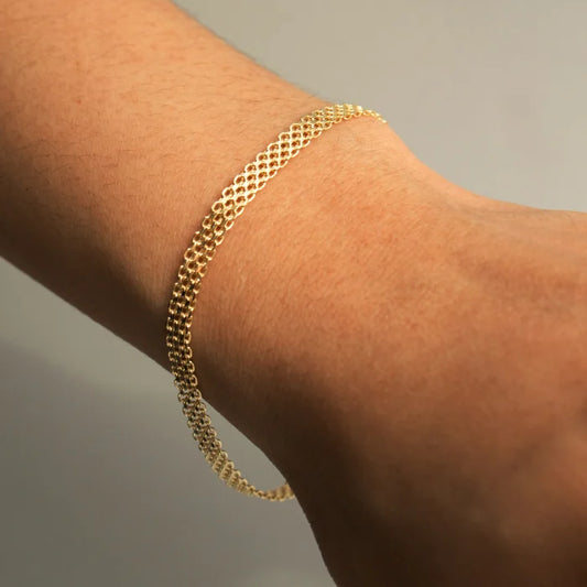 Fancy Bismark Chain Bracelet – Gold Vermeil over Sterling Silver