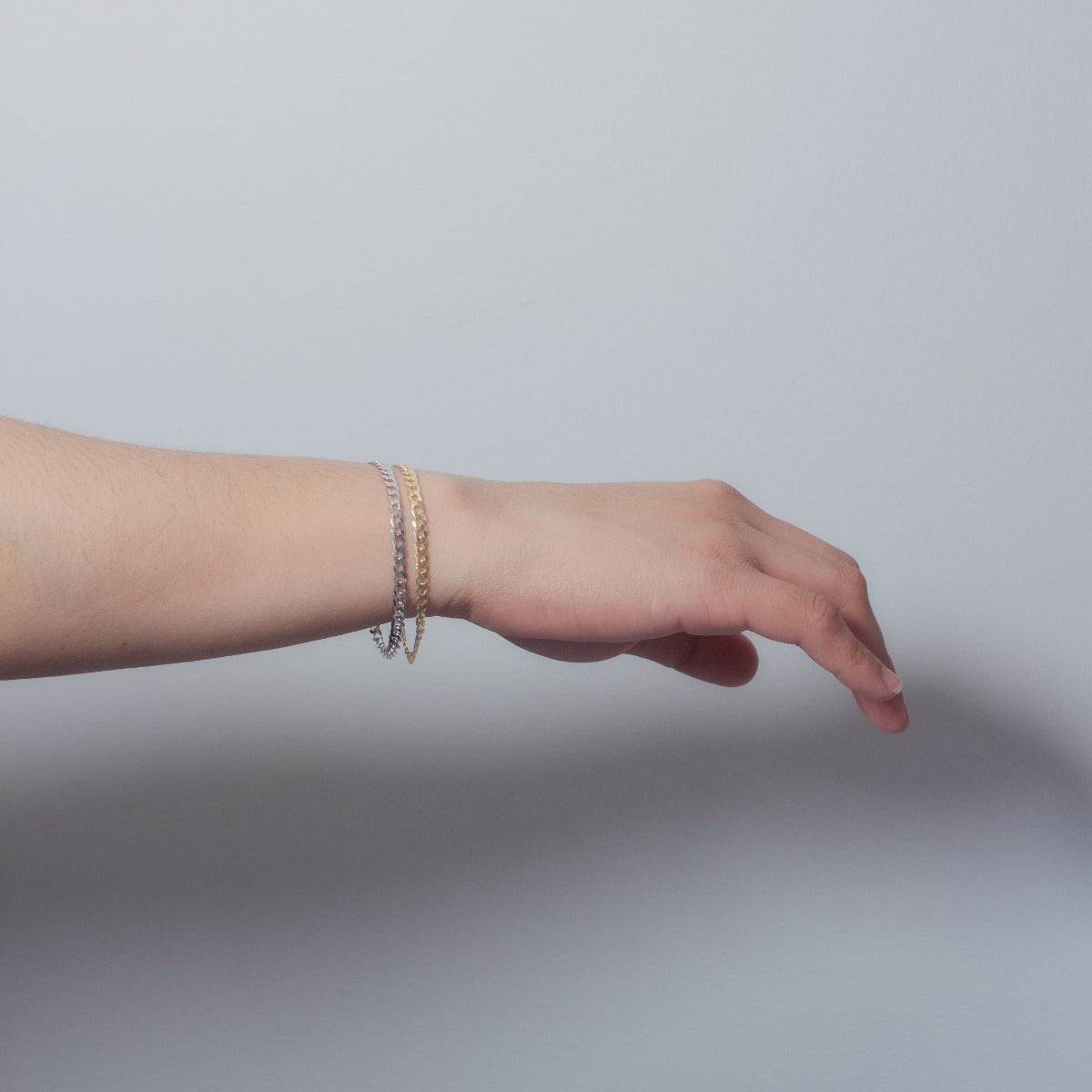 Gold Vermeil Flat Curb Chain Bracelet