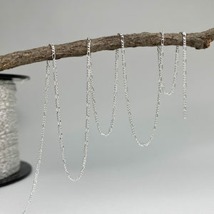 Sterling Silver Small Flat Figaro Chain