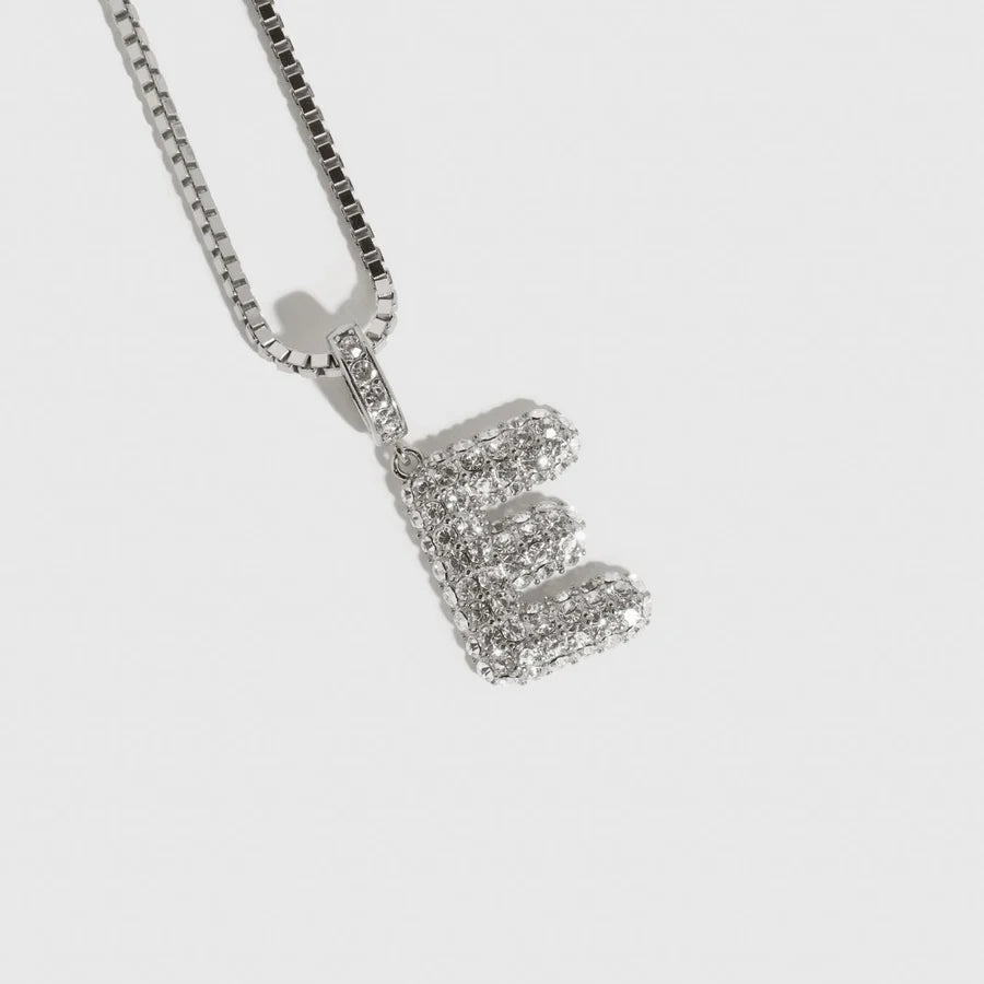 Pavé Bubble Letter Pendant