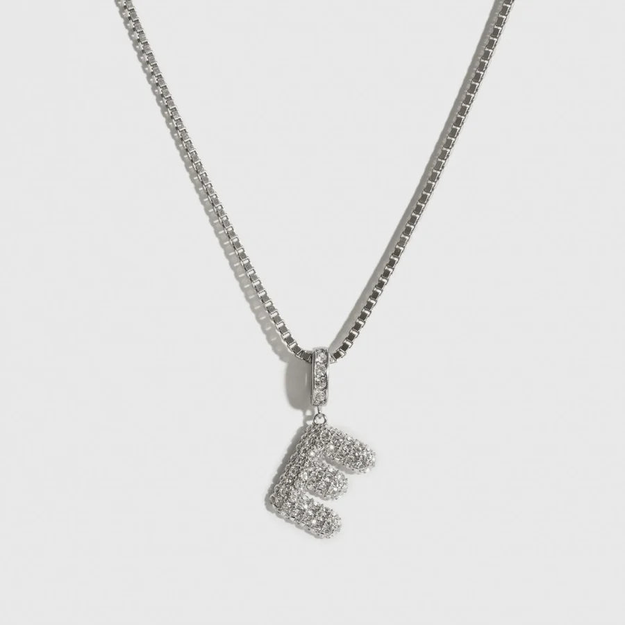 Pavé Bubble Letter Pendant