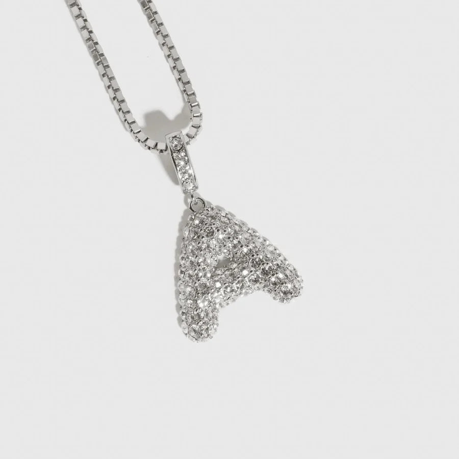 Pavé Bubble Letter Pendant
