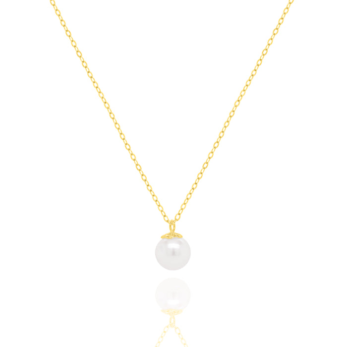 10K Yellow Gold Freshwater Pearl Necklace