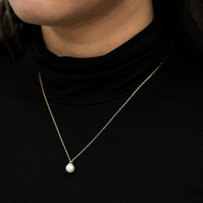 10K Yellow Gold Freshwater Pearl Necklace
