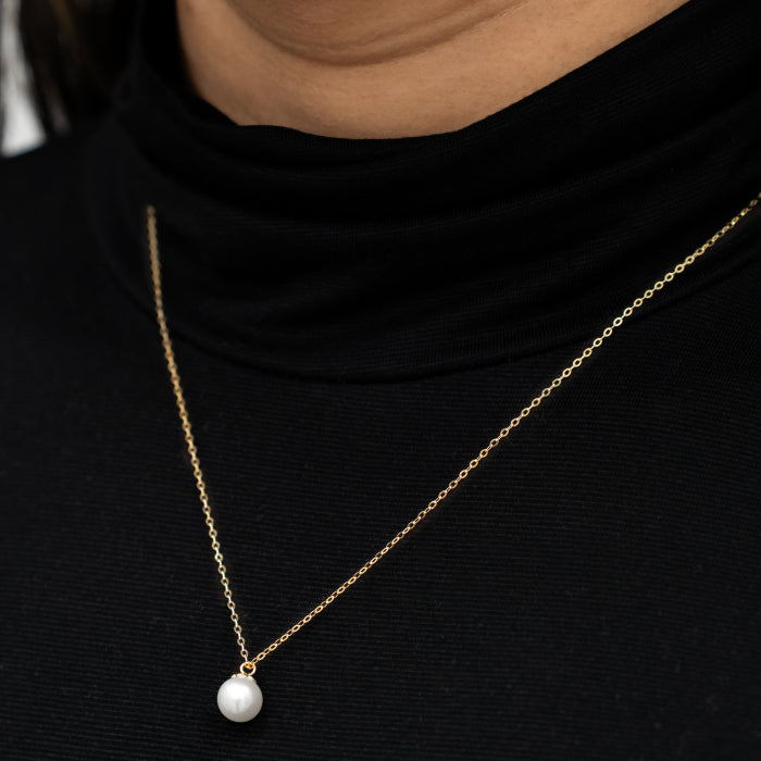 10K Yellow Gold Freshwater Pearl Necklace
