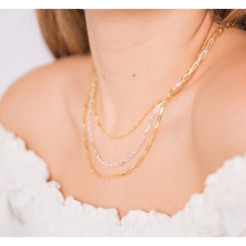 Sterling Silver Paperclip link Chain