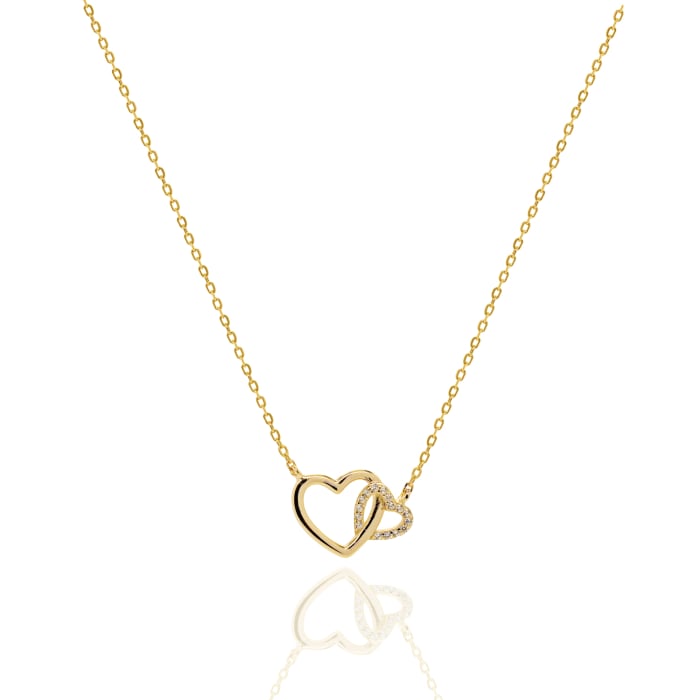 Gold Vermeil Interlocking Heart Necklace
