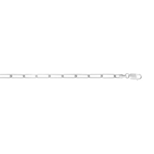 Sterling Silver Paperclip Link Chain Bracelet