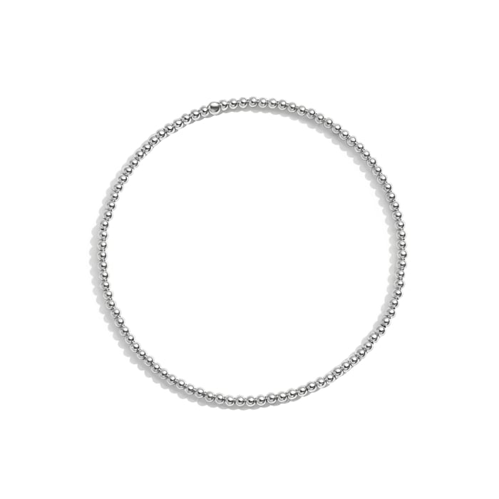 Sterling Silver 2mm Ball Bracelet | Stretch Bracelet