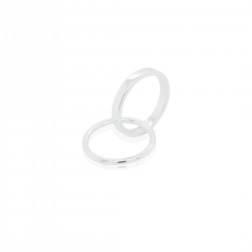 Sterling Silver Double Band Ring