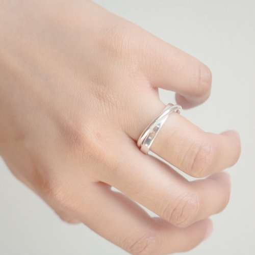 Sterling Silver Double Band Ring